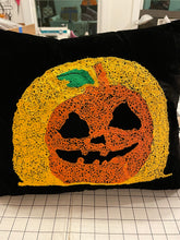 Load image into Gallery viewer, Chain Stitched Velvet Halloween Pillows! By Carazy Wolf