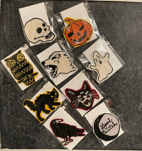 Chain-stitched Halloween Patches! By Carazy Wolf